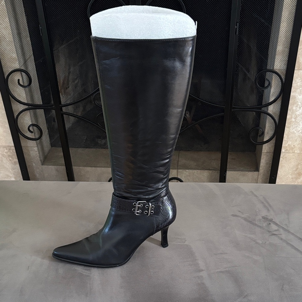 Franco Sarto Black Heeled Boots